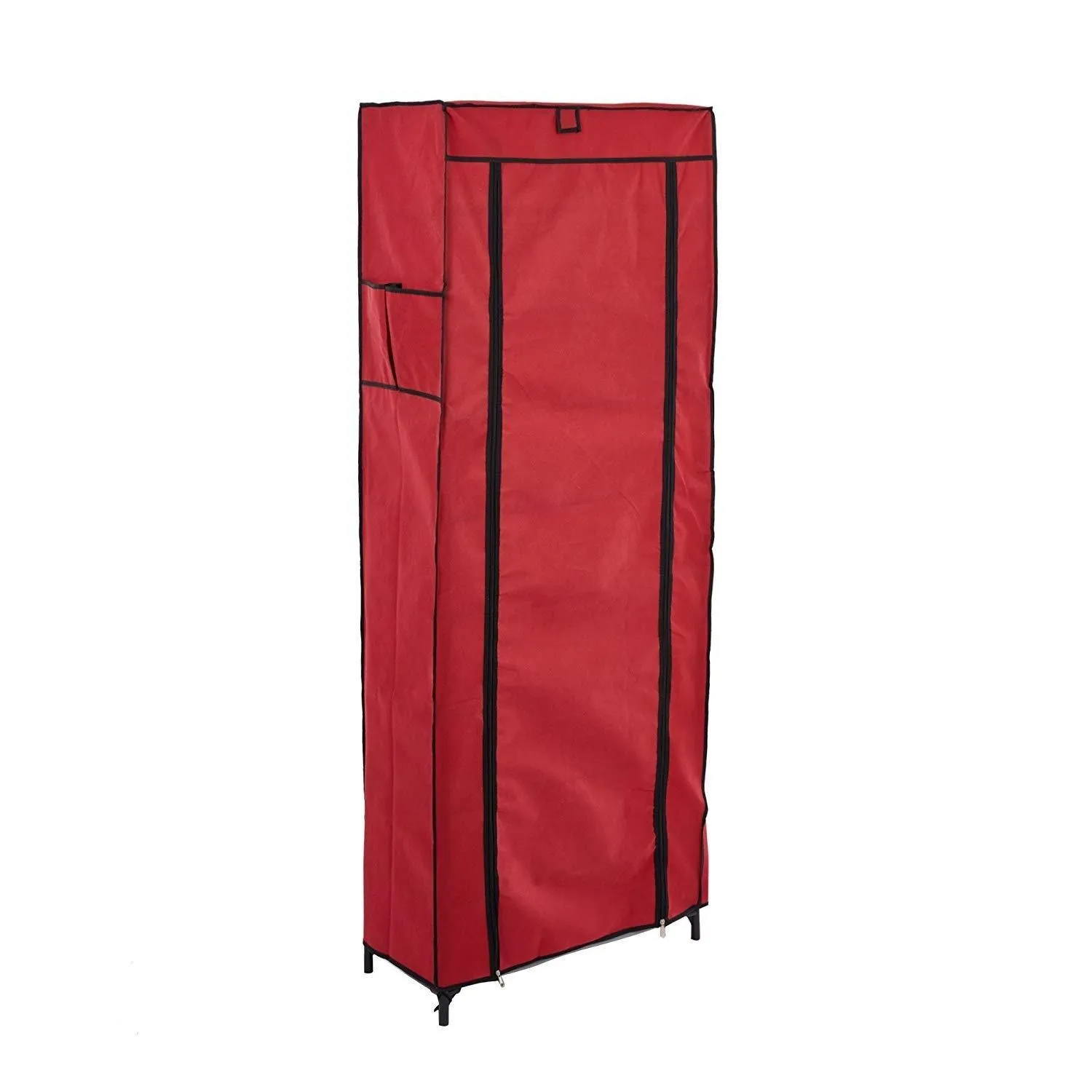 10 Tiers Shoe Rack with Dustproof Cover Shoes Storage Cabinet Boot Organizer Red