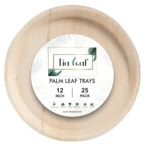 12 Inch Round Disposable Palm Leaf Trays
