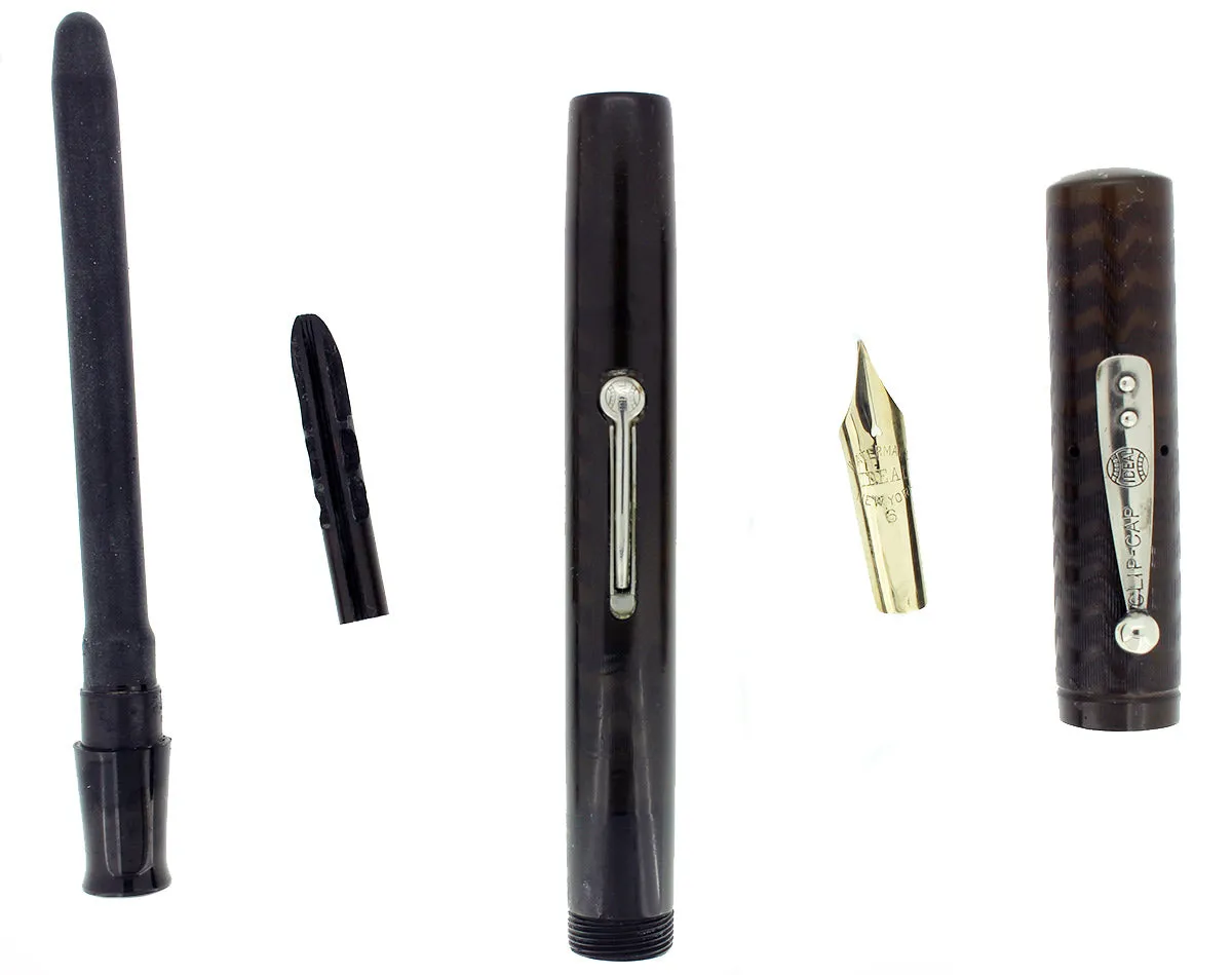 1920S WATERMAN #16 PSF BLACK CHASED HARD RUBBER F-BBB  NIB FOUNTAIN PEN RESTORED