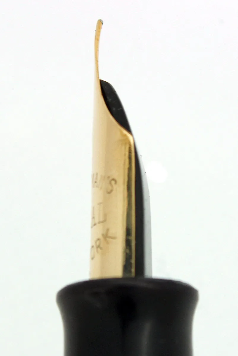 1920S WATERMAN #16 PSF BLACK CHASED HARD RUBBER F-BBB  NIB FOUNTAIN PEN RESTORED