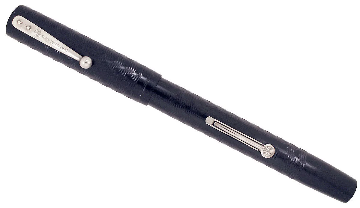 1920s WATERMAN 52 BCHR FOUNTAIN PEN NICKEL TRIM XF to BBB  FLEX NIB RESTORED