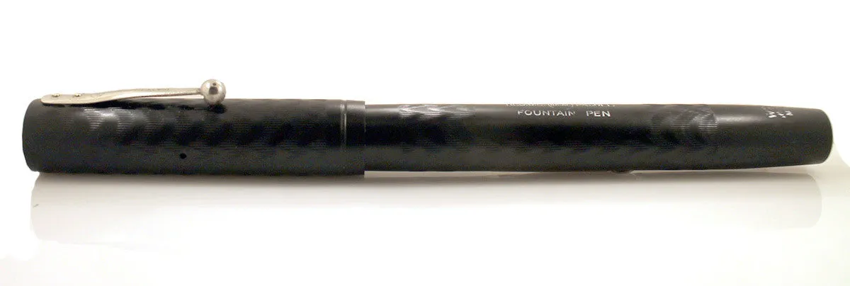 1920s WATERMAN 52 BCHR FOUNTAIN PEN NICKEL TRIM XF to BBB  FLEX NIB RESTORED