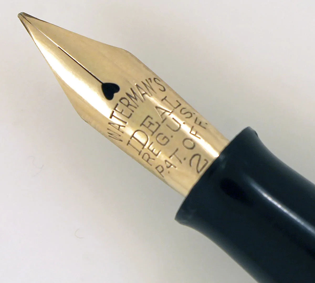 1920s WATERMAN 52 BCHR FOUNTAIN PEN NICKEL TRIM XF to BBB  FLEX NIB RESTORED