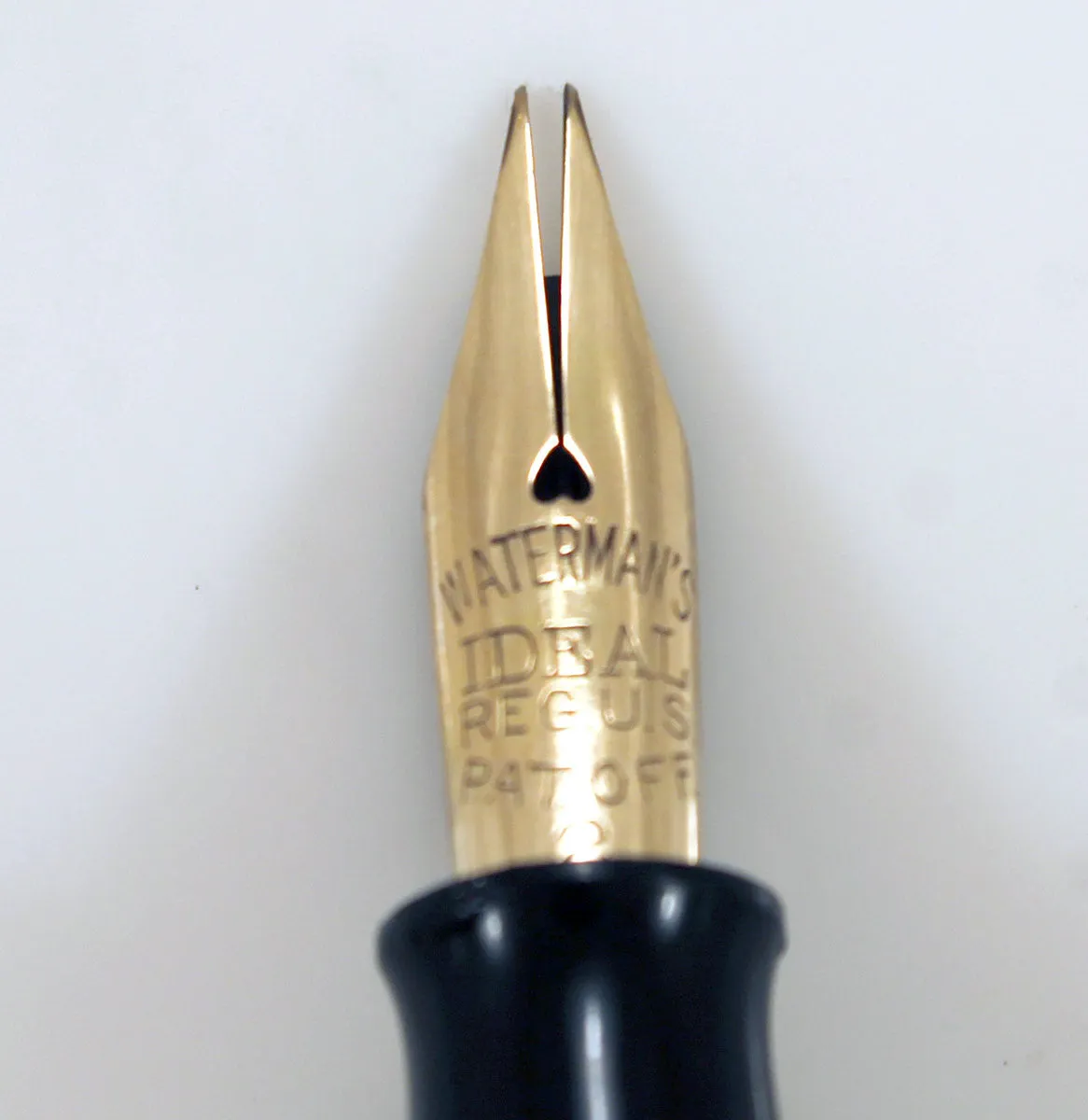 1920s WATERMAN 52 BCHR FOUNTAIN PEN NICKEL TRIM XF to BBB  FLEX NIB RESTORED