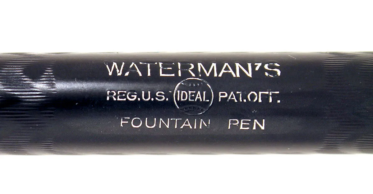 1920s WATERMAN 52 BCHR FOUNTAIN PEN NICKEL TRIM XF to BBB  FLEX NIB RESTORED