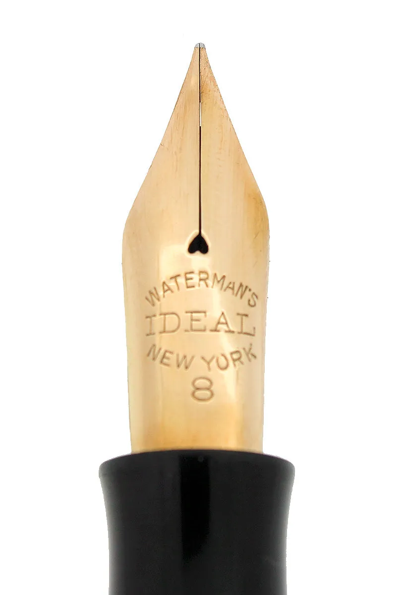1920S WATERMAN 58 BCHR FOUNTAIN PEN F TO BBB 14K FLEXIBLE NIB RESTORED NEAR MINT