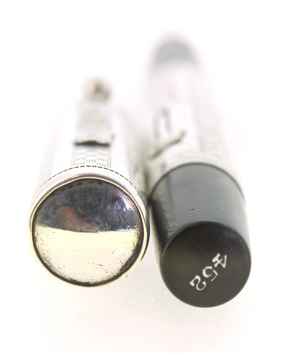 1920S WATERMAN STERLING GOTHIC 452 OVERLAY FOUNTAIN PEN XF-BB FLEX NIB RESTORED