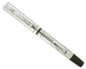 1920S WATERMAN STERLING GOTHIC 452 OVERLAY FOUNTAIN PEN XF-BB FLEX NIB RESTORED