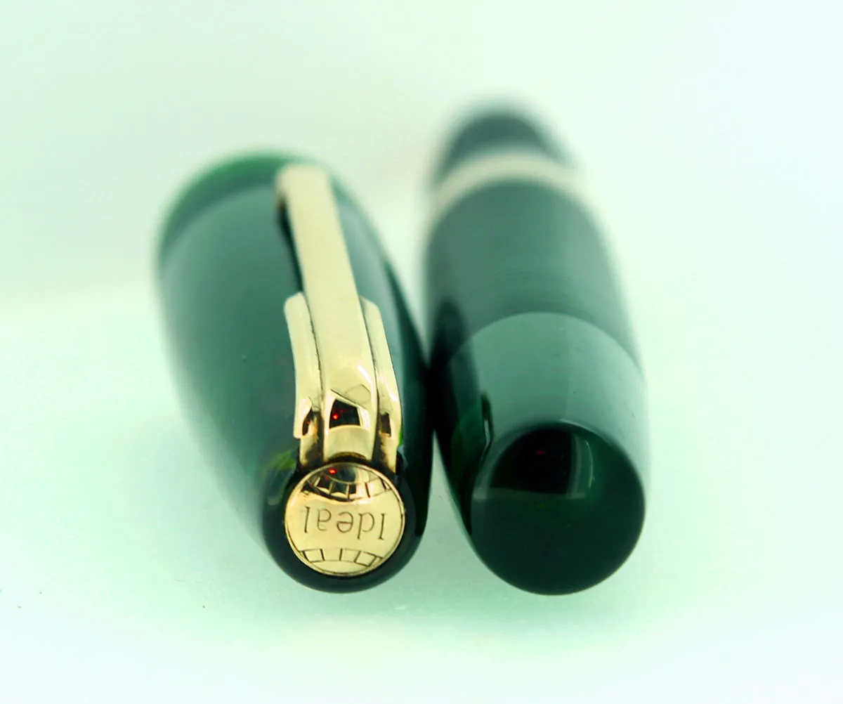 1940 TRANSPARENT GREEN WATERMAN 100 HUNDRED YEAR FOUNTAIN PEN M-BBB  FLEX NIB RESTORED