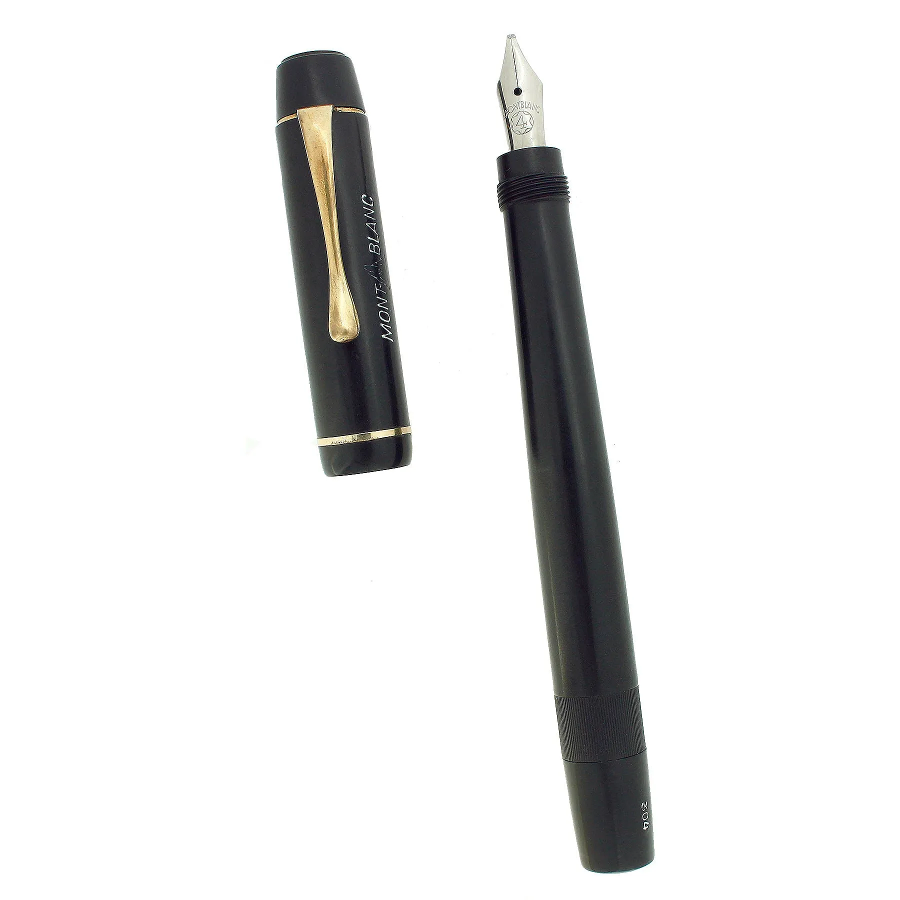1940S MONTBLANC 304 WARTIME SAFETY EYEDROPPER-FILL FOUNTAIN PEN STUB NIB RESTORED