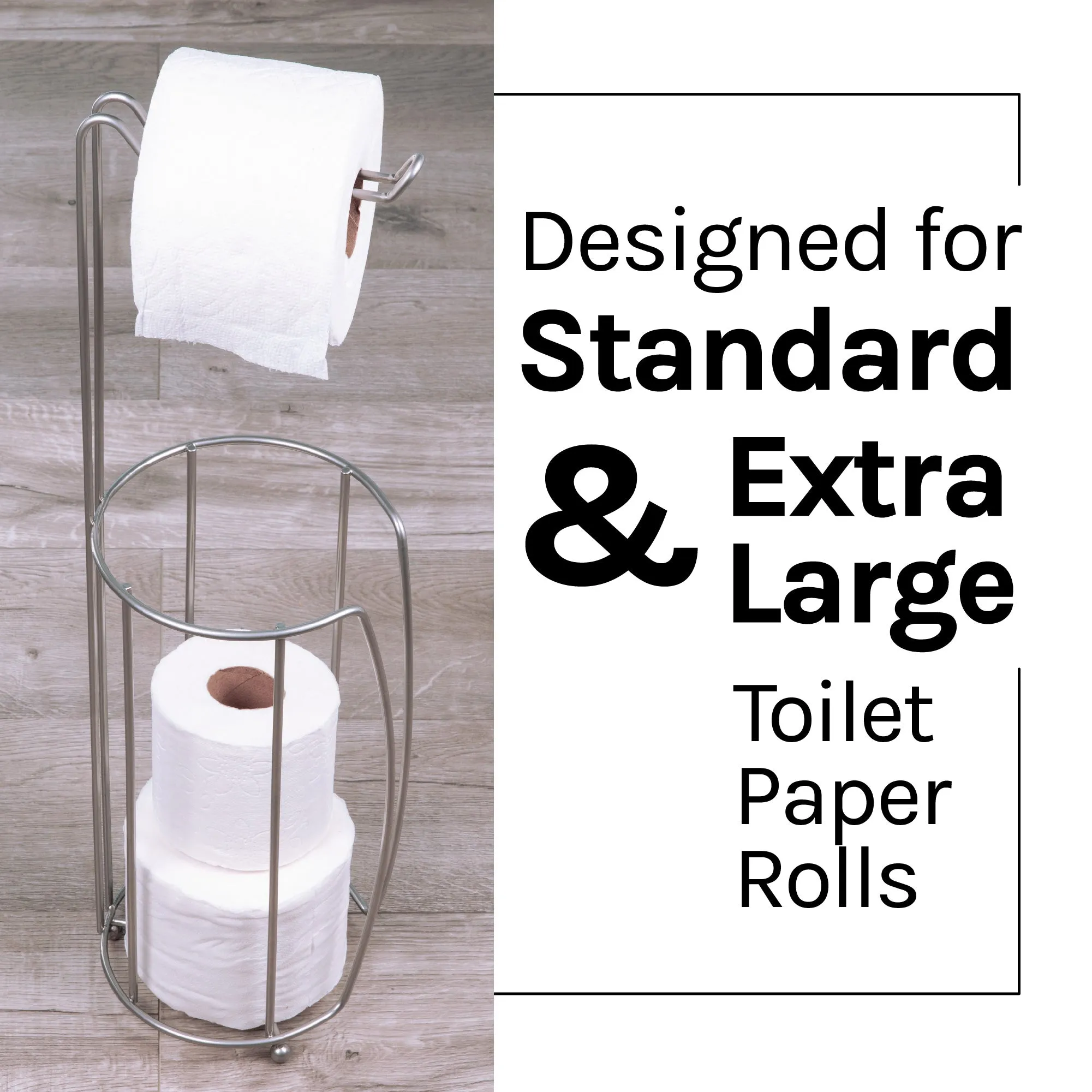 3-Piece Over-the-Toilet Bathroom Organizer Set (Brushed Nickel Finish)