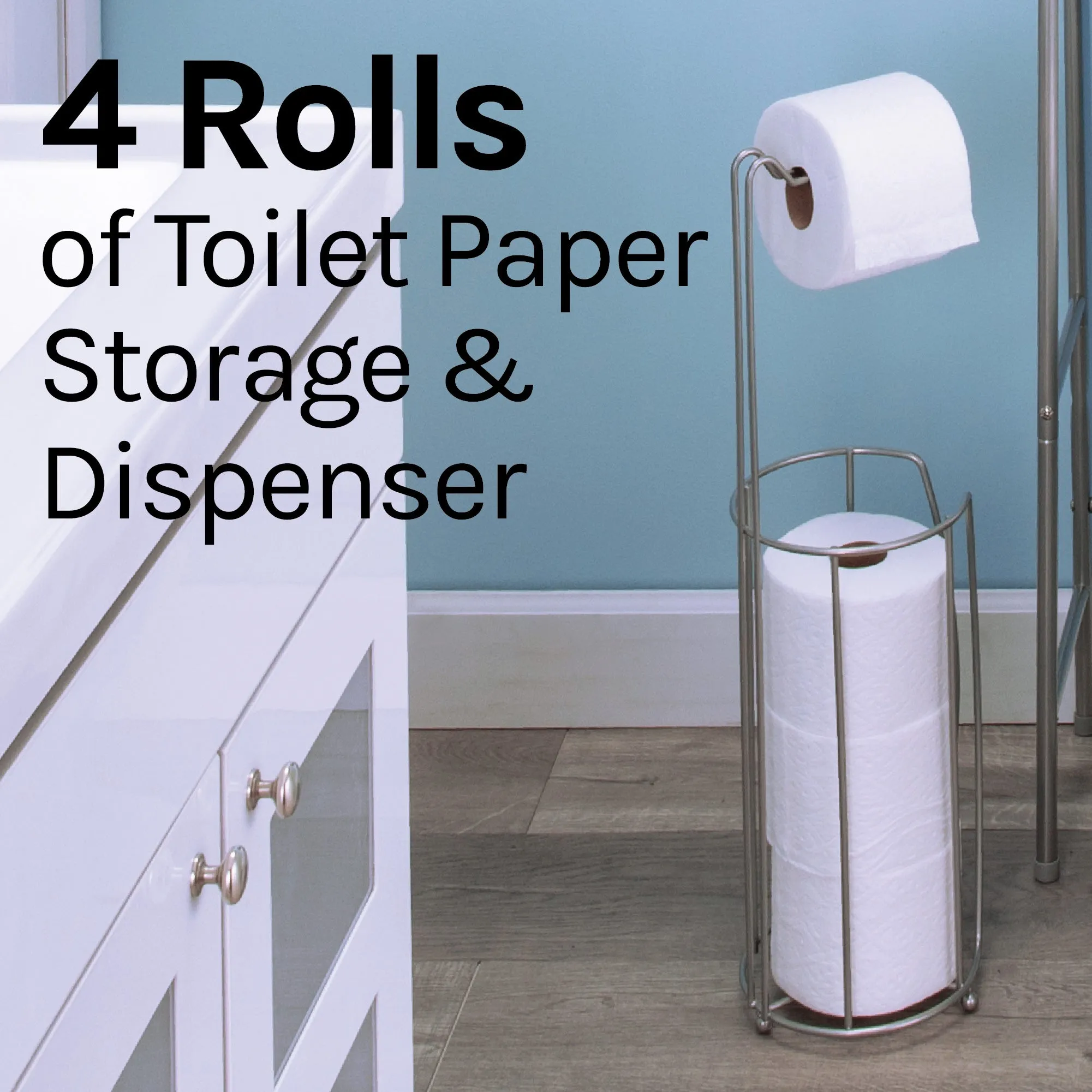 3-Piece Over-the-Toilet Bathroom Organizer Set (Brushed Nickel Finish)