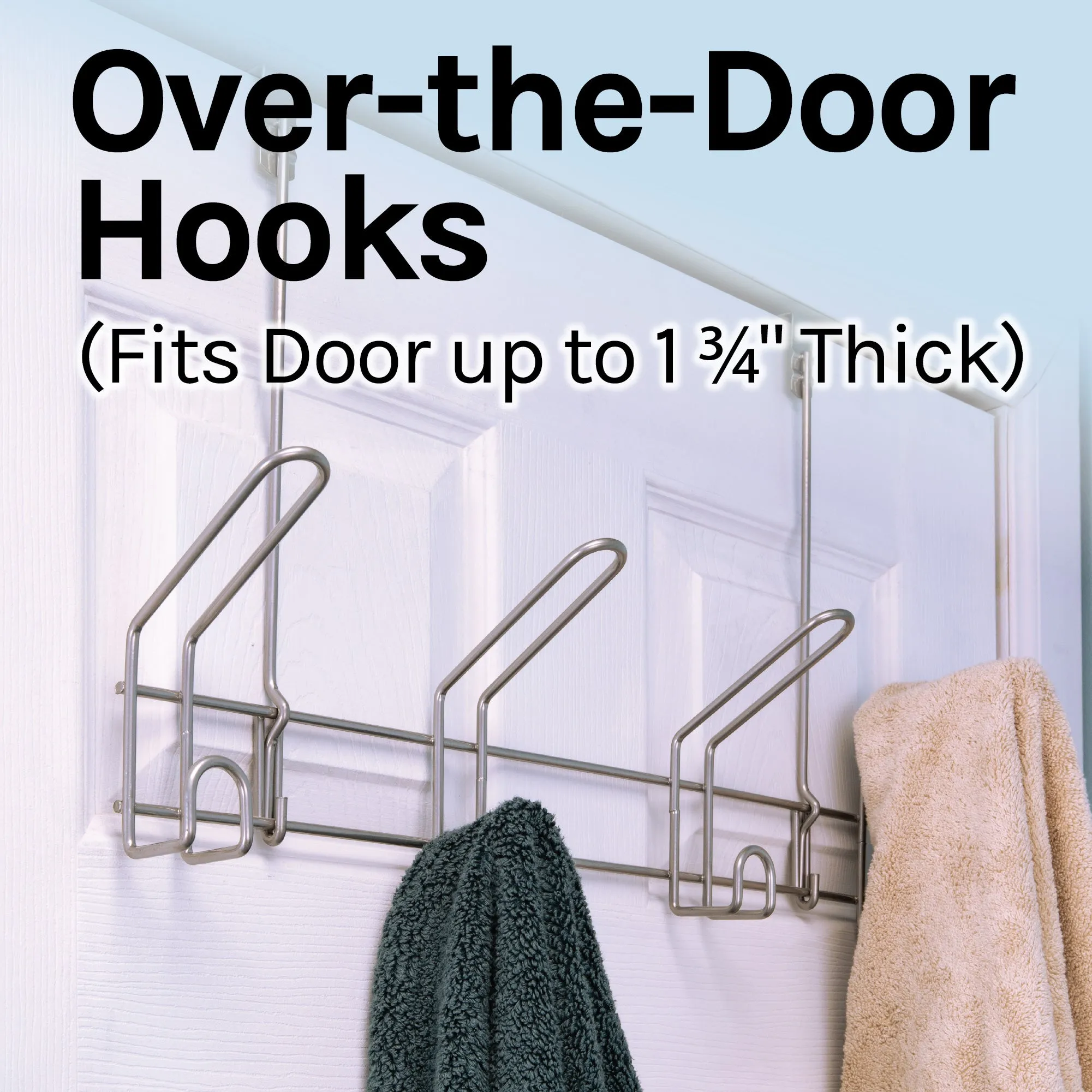 3-Piece Over-the-Toilet Bathroom Organizer Set (Brushed Nickel Finish)