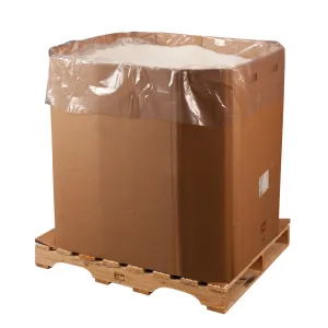 32" x 28" x 48" x 2 mil Clear Eco-Manufactured Plastic Bin and Gaylord Liners (Roll of 160)