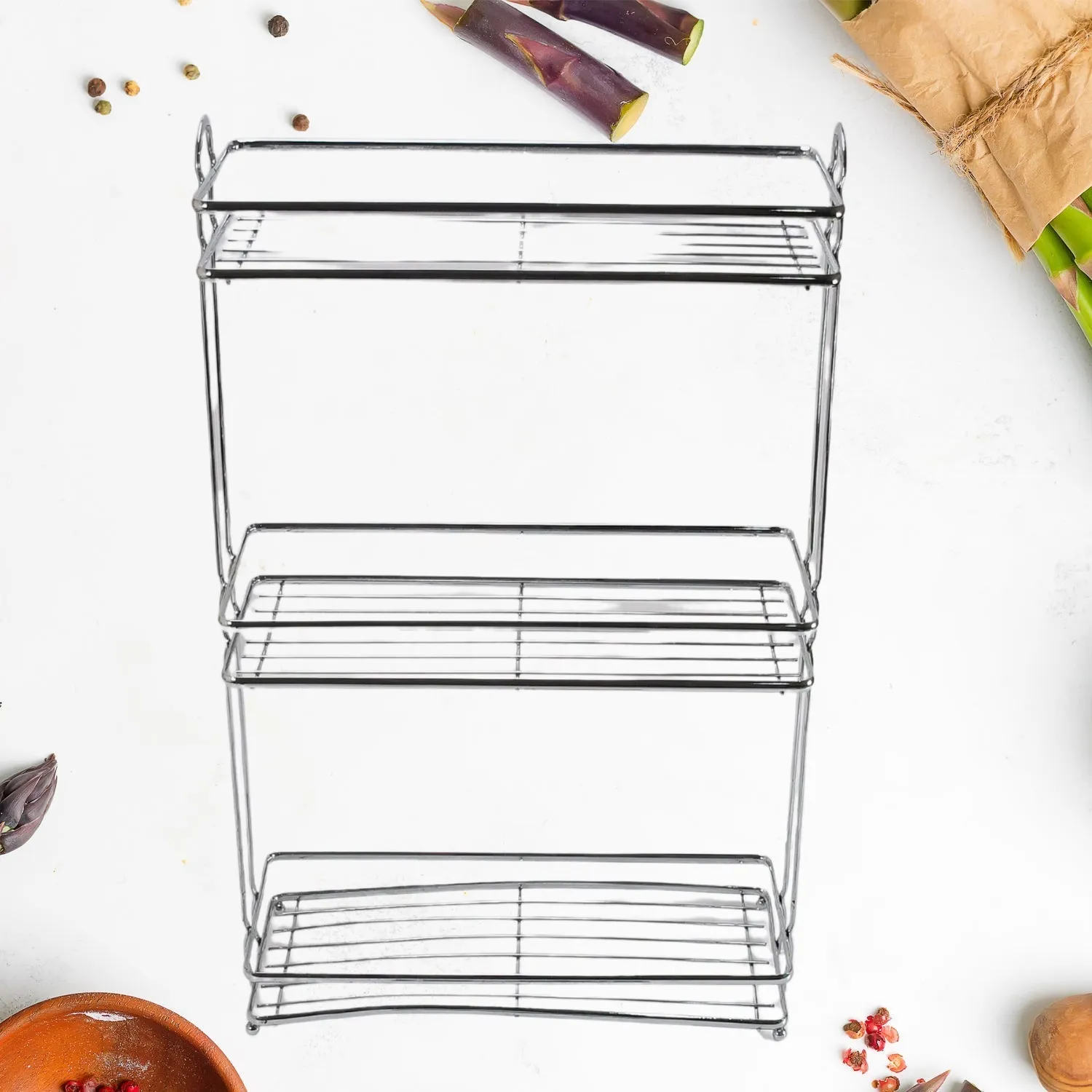 5261 Stand Spice Rack, Kitchen Countertop Organizer Holder for Spice Jar, Oil Can Bottle  & Multiuse Holder