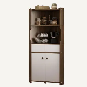59" Collection Corner Storage Floor Cabinet-Black Oak