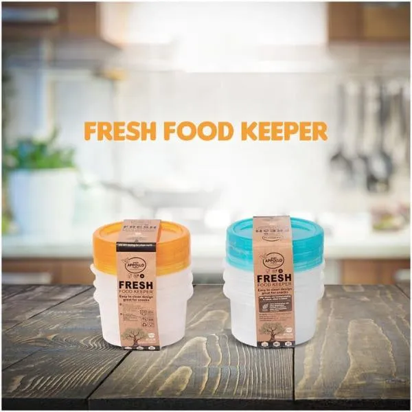 APPOLLO FRESH FOOD KEEPER 3PCS SET SMALL 250MLX3=750ML