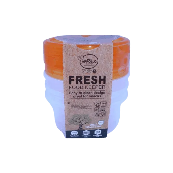 APPOLLO FRESH FOOD KEEPER 3PCS SET SMALL 250MLX3=750ML