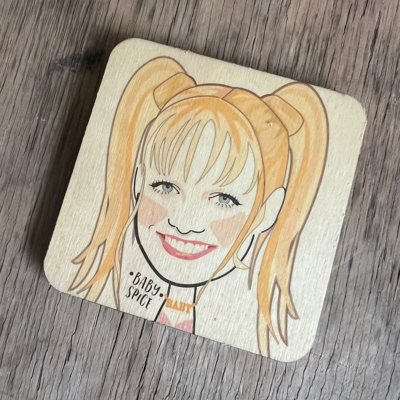 Baby Spice Character Wooden Coaster - RWC1