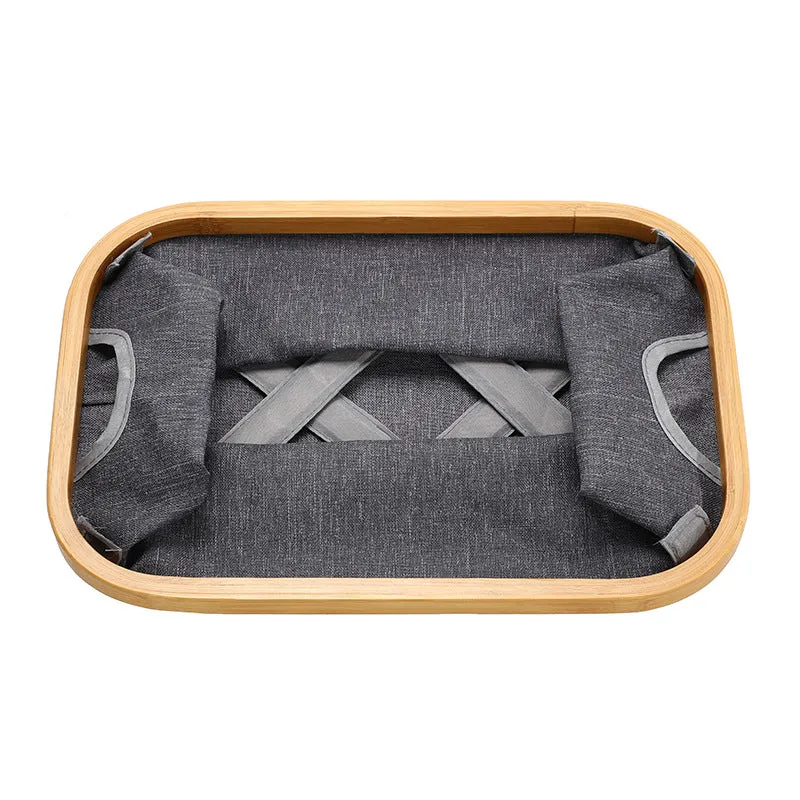 Bamboo-framed Foldable Laundry Bag 38x26x36cm