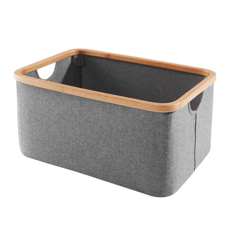 Bamboo-framed Foldable Laundry Bag 38x26x36cm