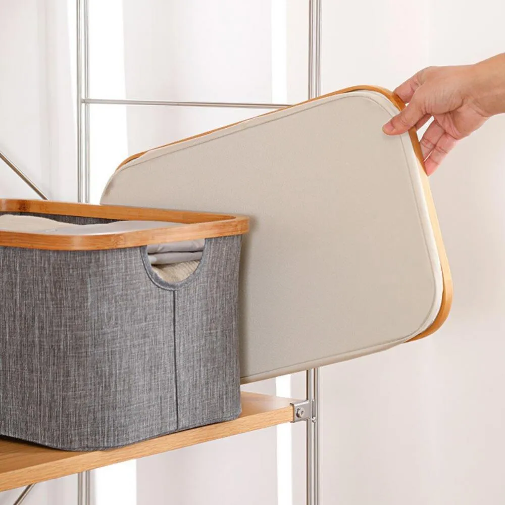 Bamboo-framed Foldable Laundry Bag 38x26x36cm