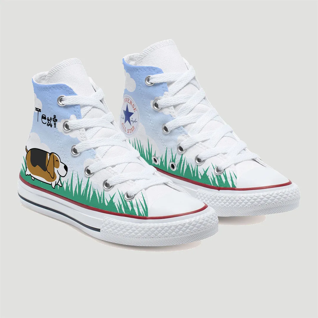 Basset Hound Custom Converse