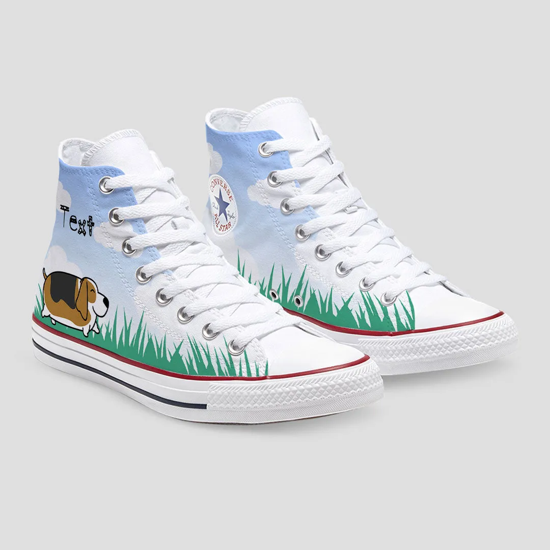 Basset Hound Custom Converse
