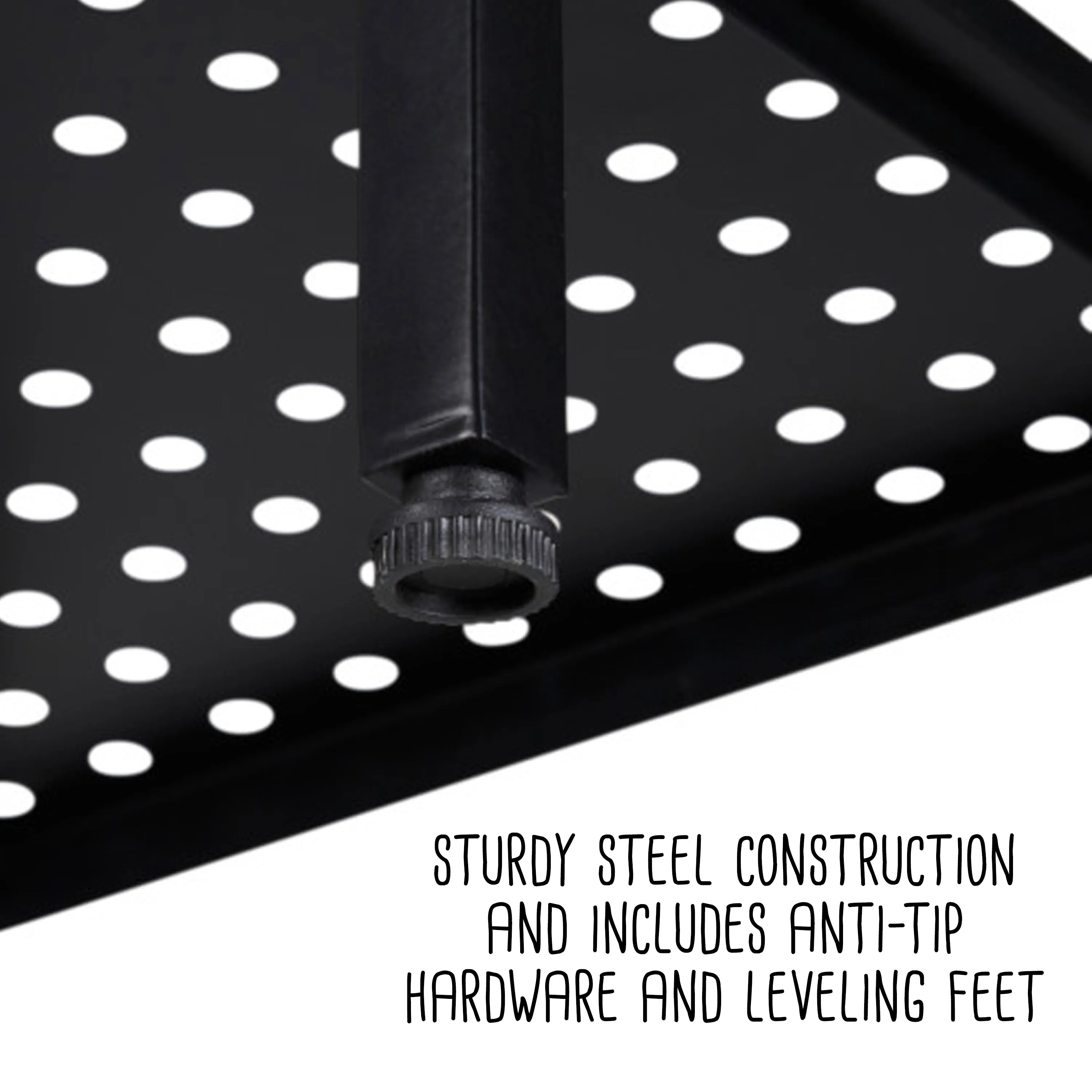 Black Over-the-Toilet Space Saver with Reversible Side Shelving