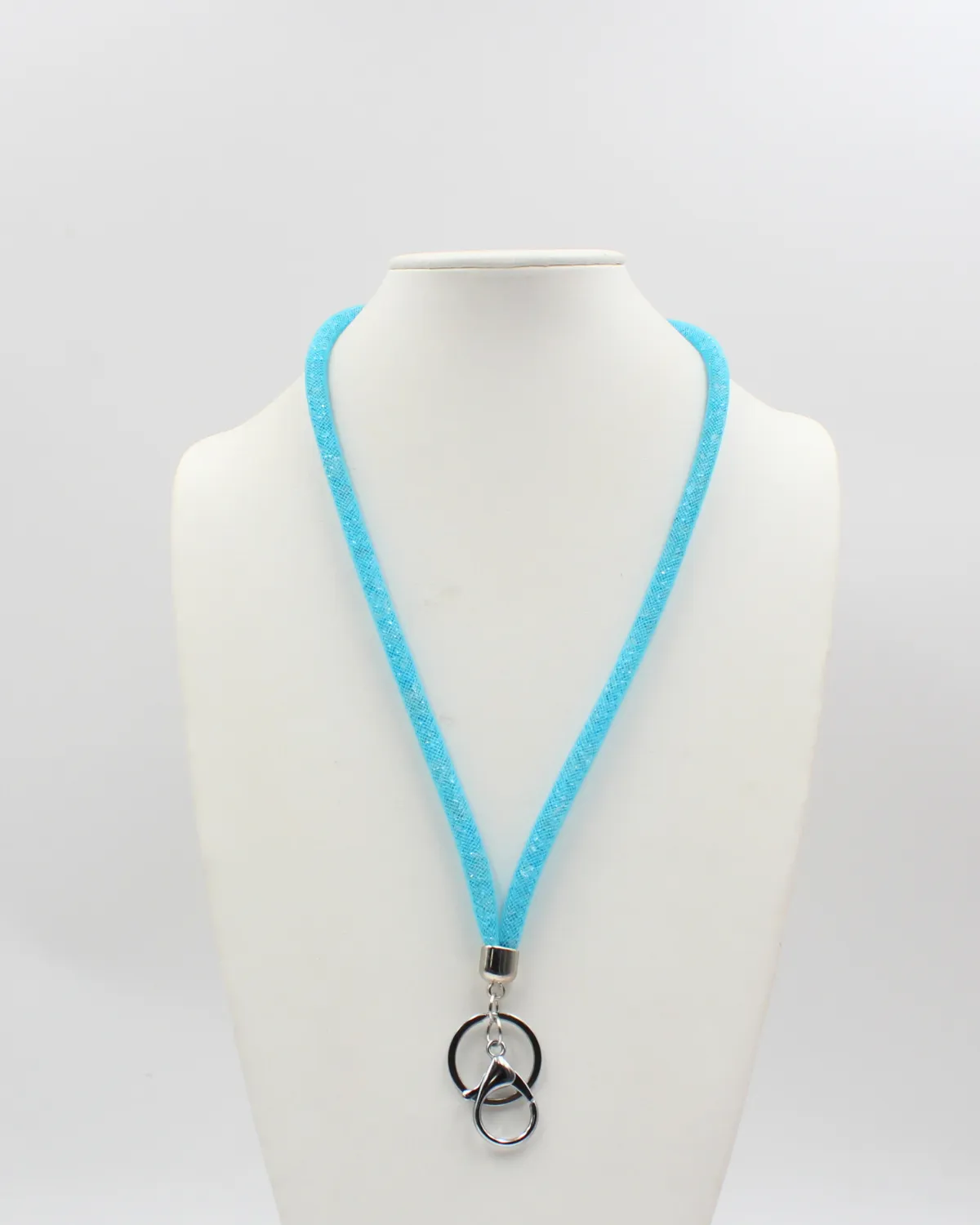 Blue Bling Lanyard