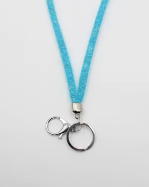 Blue Bling Lanyard