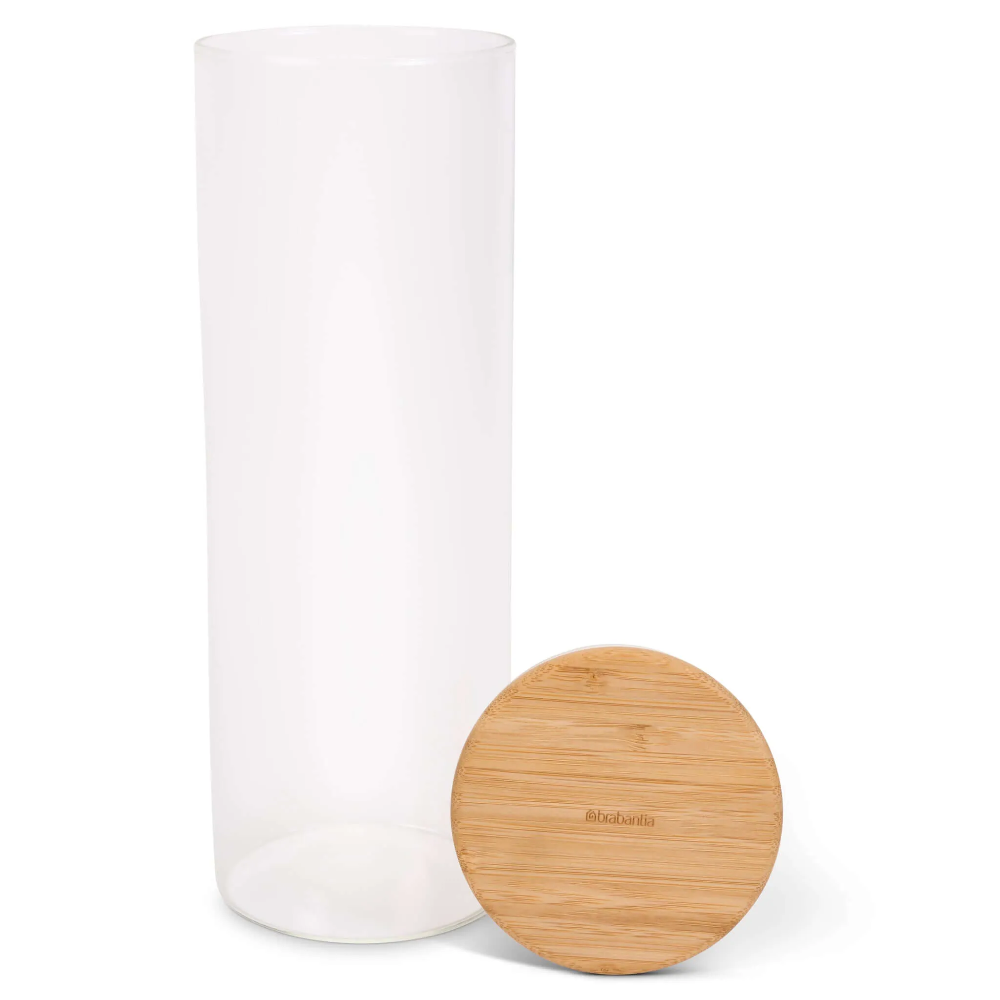 Brabantia Pure Food Glass Storage Jar With Bamboo Lid 1.7L