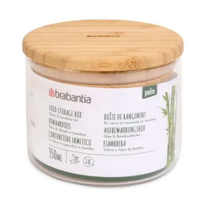 Brabantia Pure Food Glass Storage Jar With Bamboo Lid 350ML