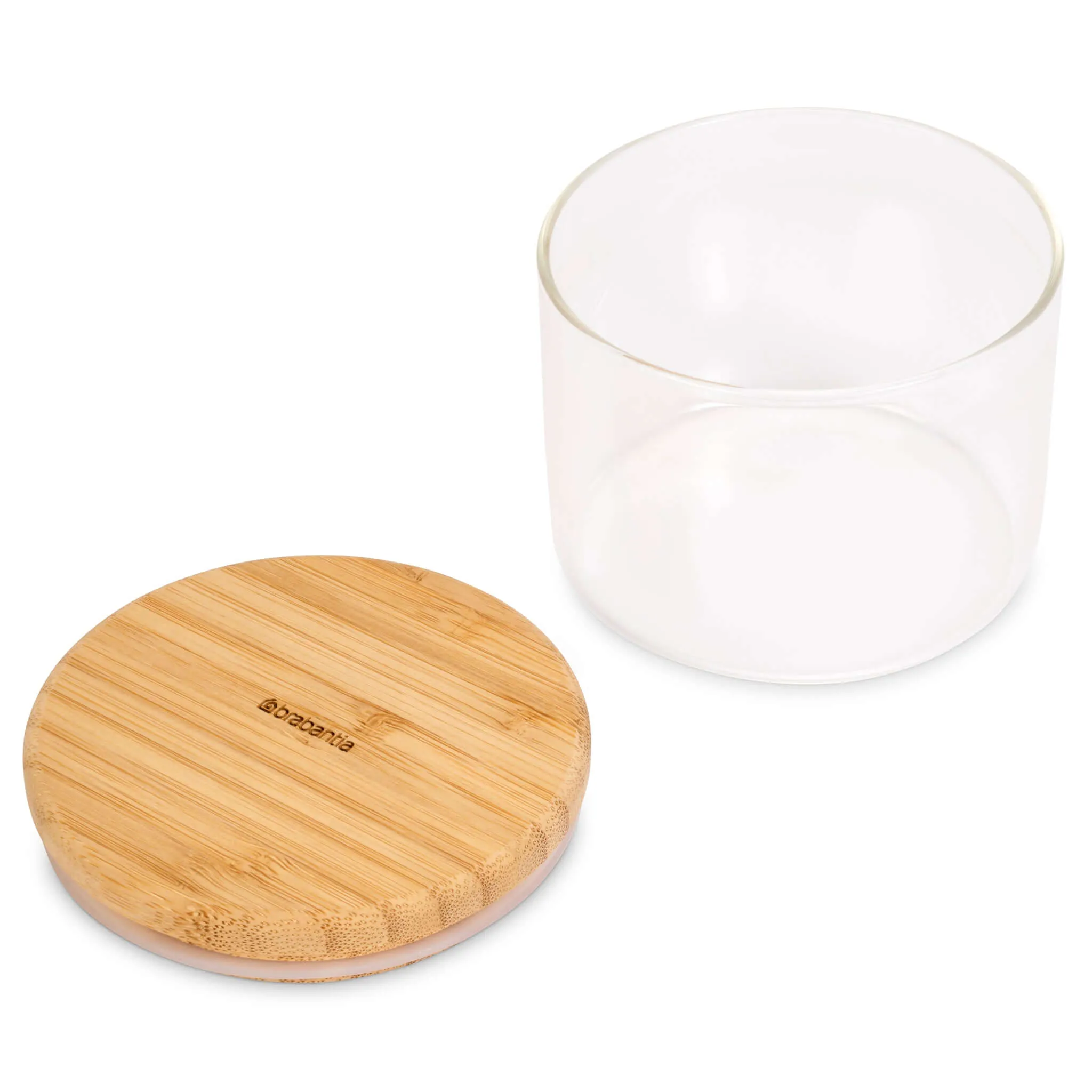 Brabantia Pure Food Glass Storage Jar With Bamboo Lid 350ML