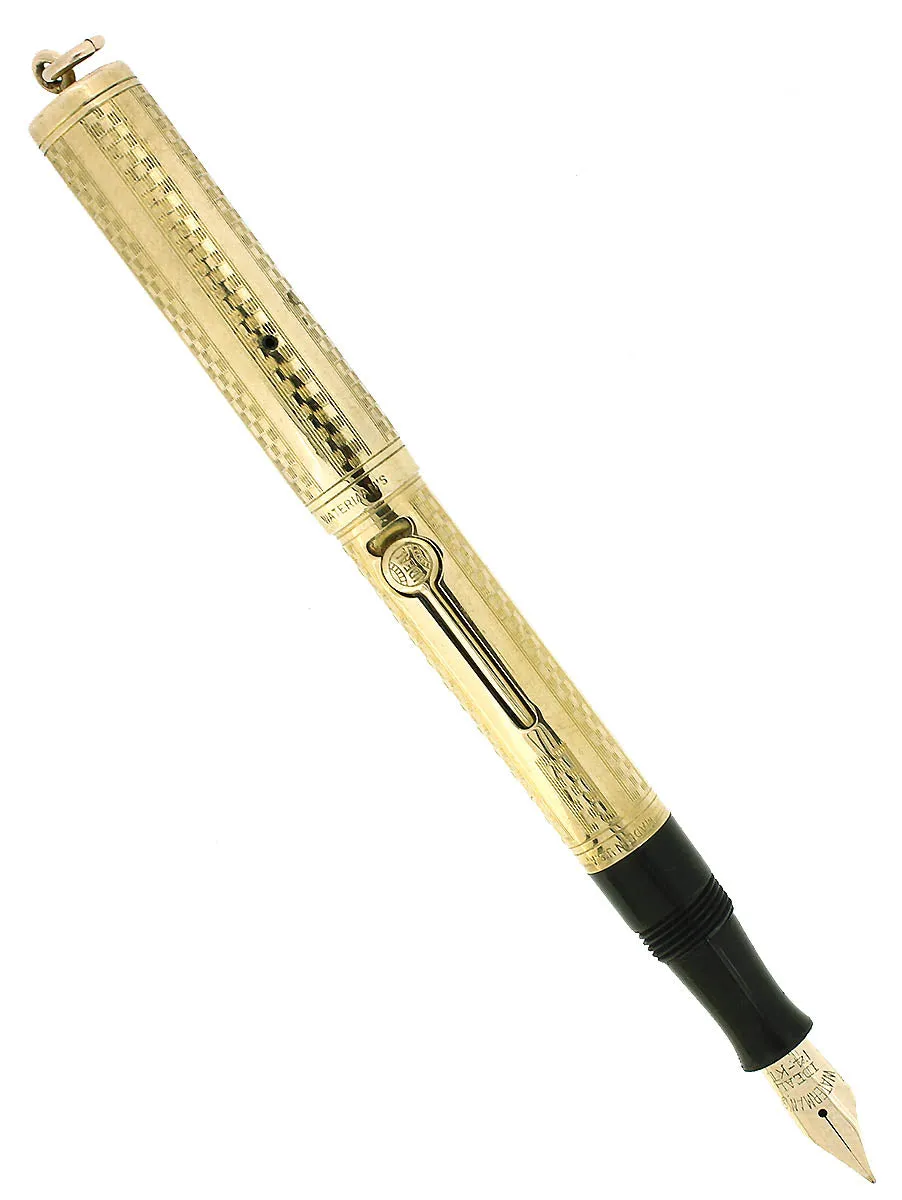 C1917 WATERMAN GOTHIC 0552 1/2V F-BBB FLEX NIB FOUNTAIN PEN RESTORED