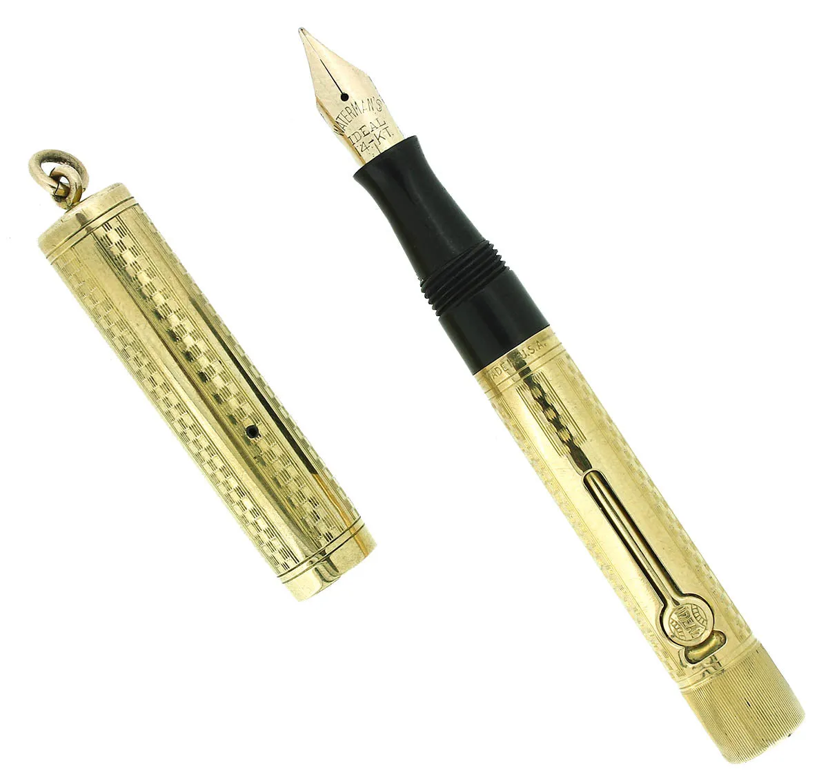 C1917 WATERMAN GOTHIC 0552 1/2V F-BBB FLEX NIB FOUNTAIN PEN RESTORED