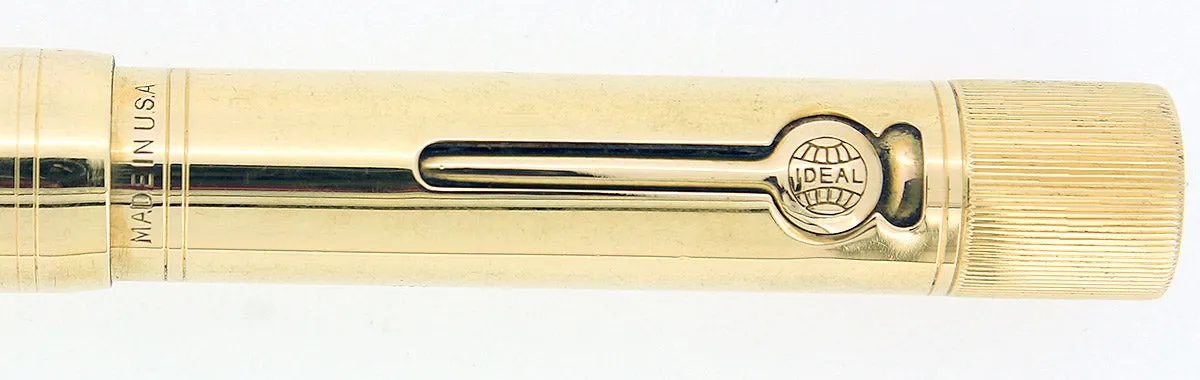 C1917 WATERMAN SMOOTH 18K GOLD FILLED 0552 1/2V F-BBB NIB FOUNTAIN PEN RESTORED