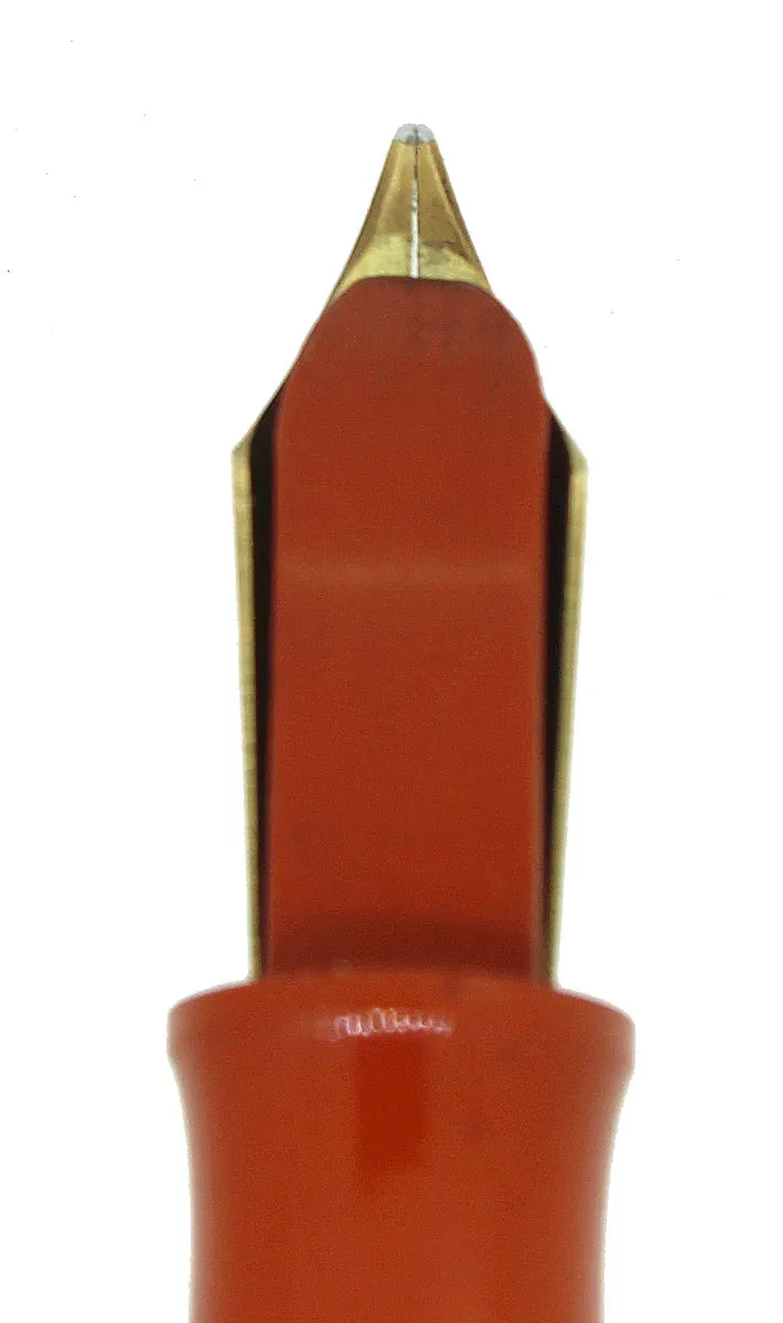 C1925 WATERMAN #55 CARDINAL RED HARD RUBBER FOUNTAIN PEN NIB NEAR MINT RESTORED