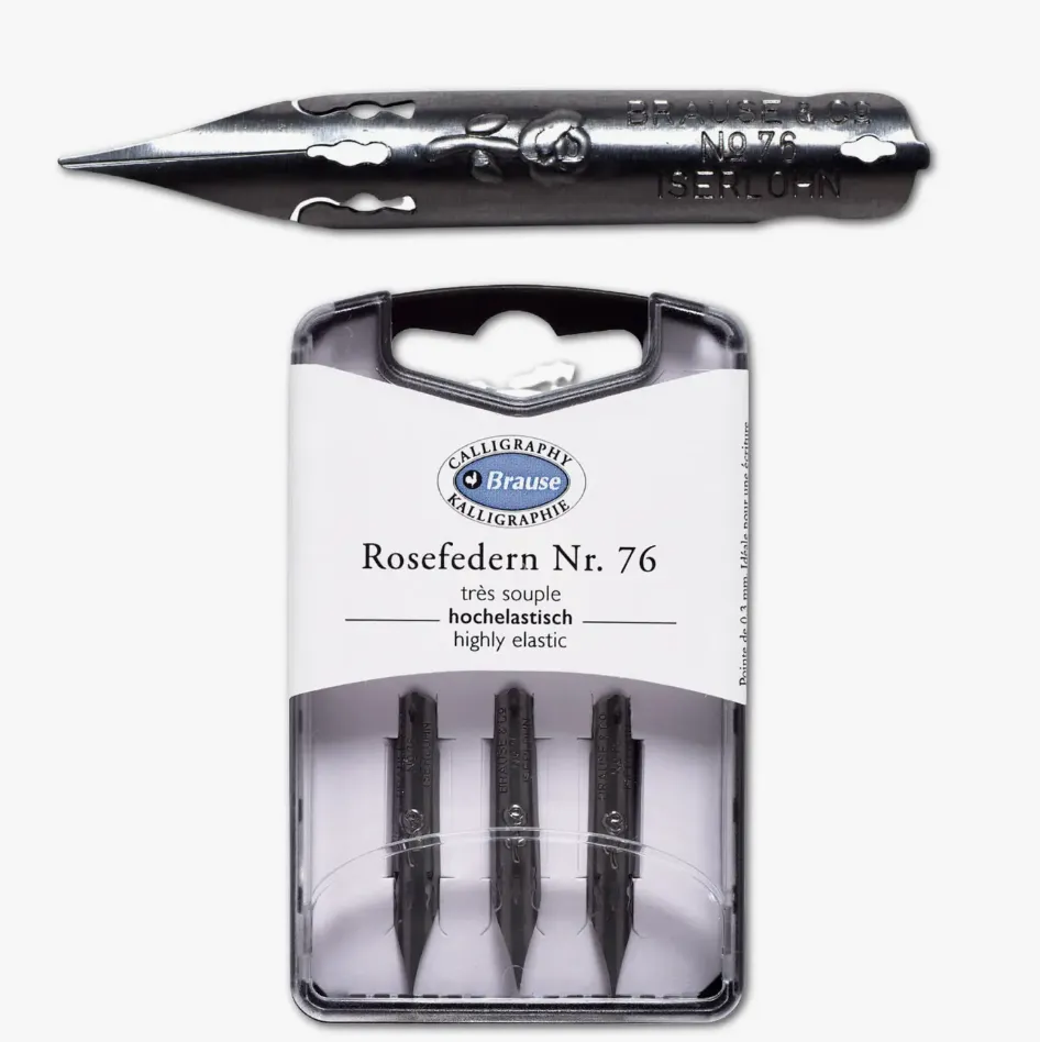 Calligraphy Nib - Rosenfedern Silver