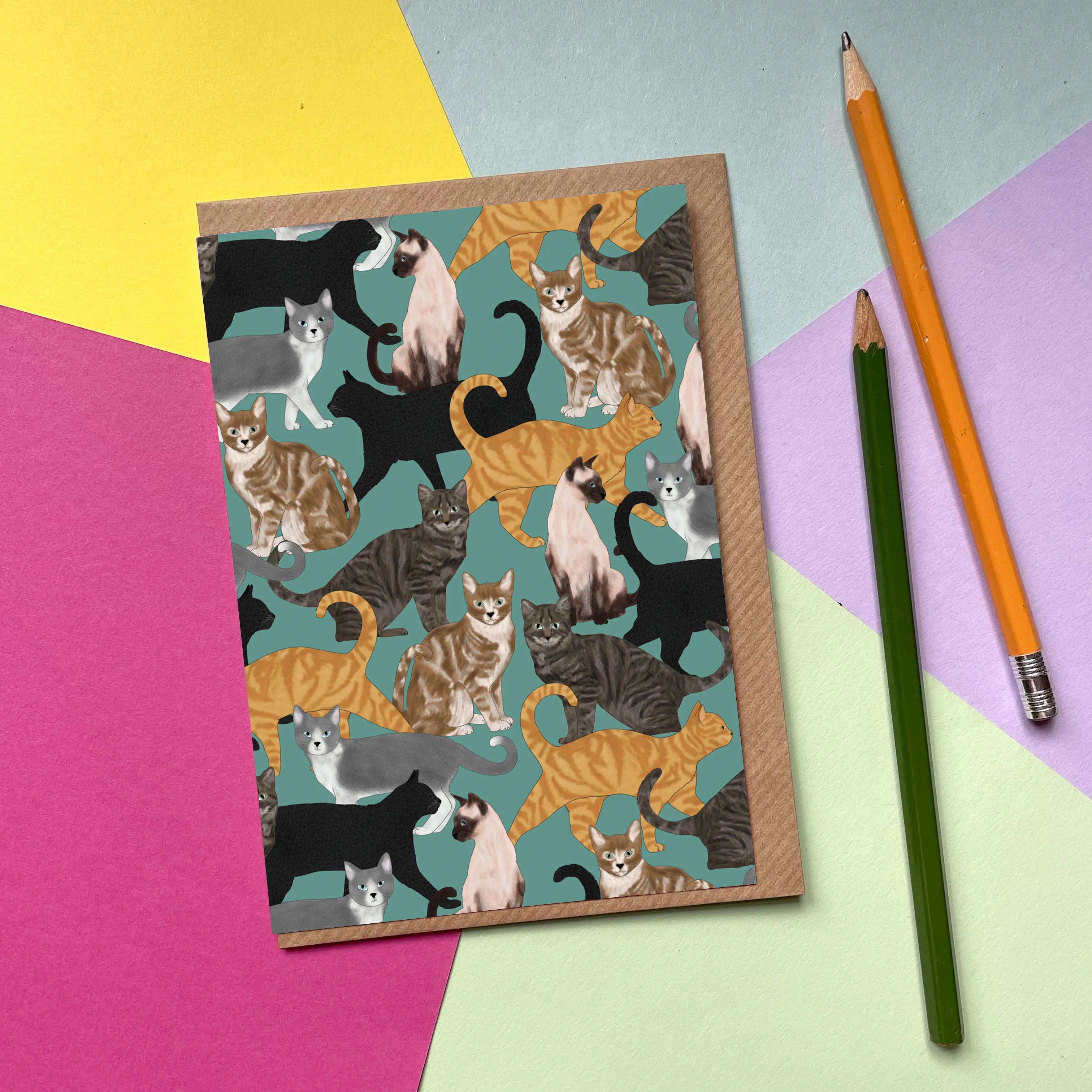 Cats - Greetings Card