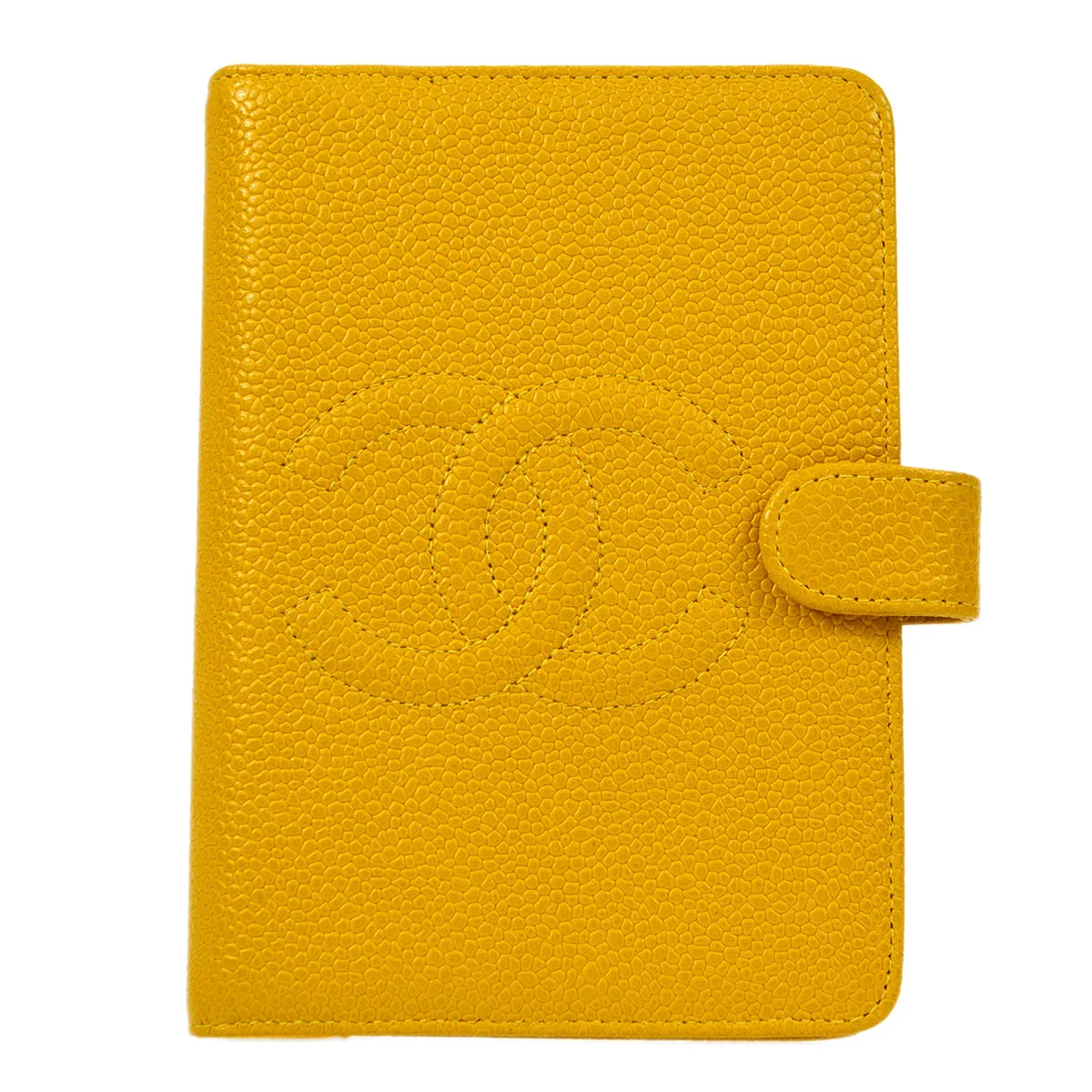 CHANEL 1996-1997 Timeless Notebook Cover Yellow Caviar 48790