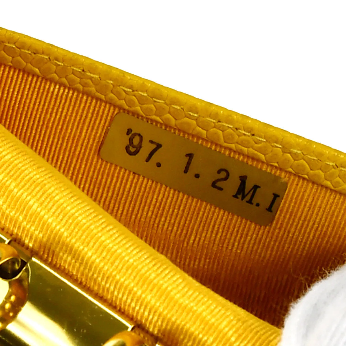 CHANEL 1996-1997 Timeless Notebook Cover Yellow Caviar 48790