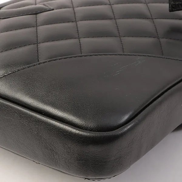 Chanel Around 2003 Made Cambon Shoulder Bag Black