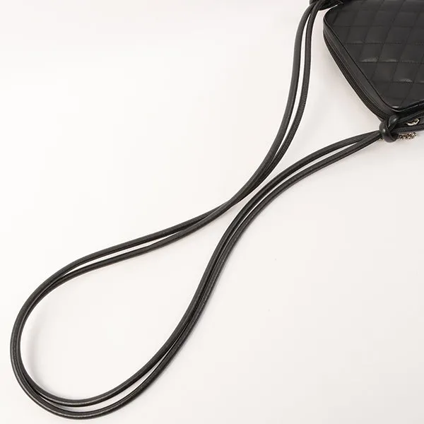 Chanel Around 2003 Made Cambon Shoulder Bag Black