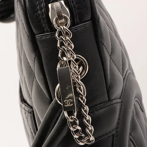 Chanel Around 2003 Made Cambon Shoulder Bag Black
