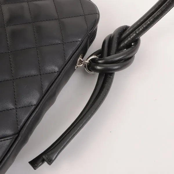 Chanel Around 2003 Made Cambon Shoulder Bag Black
