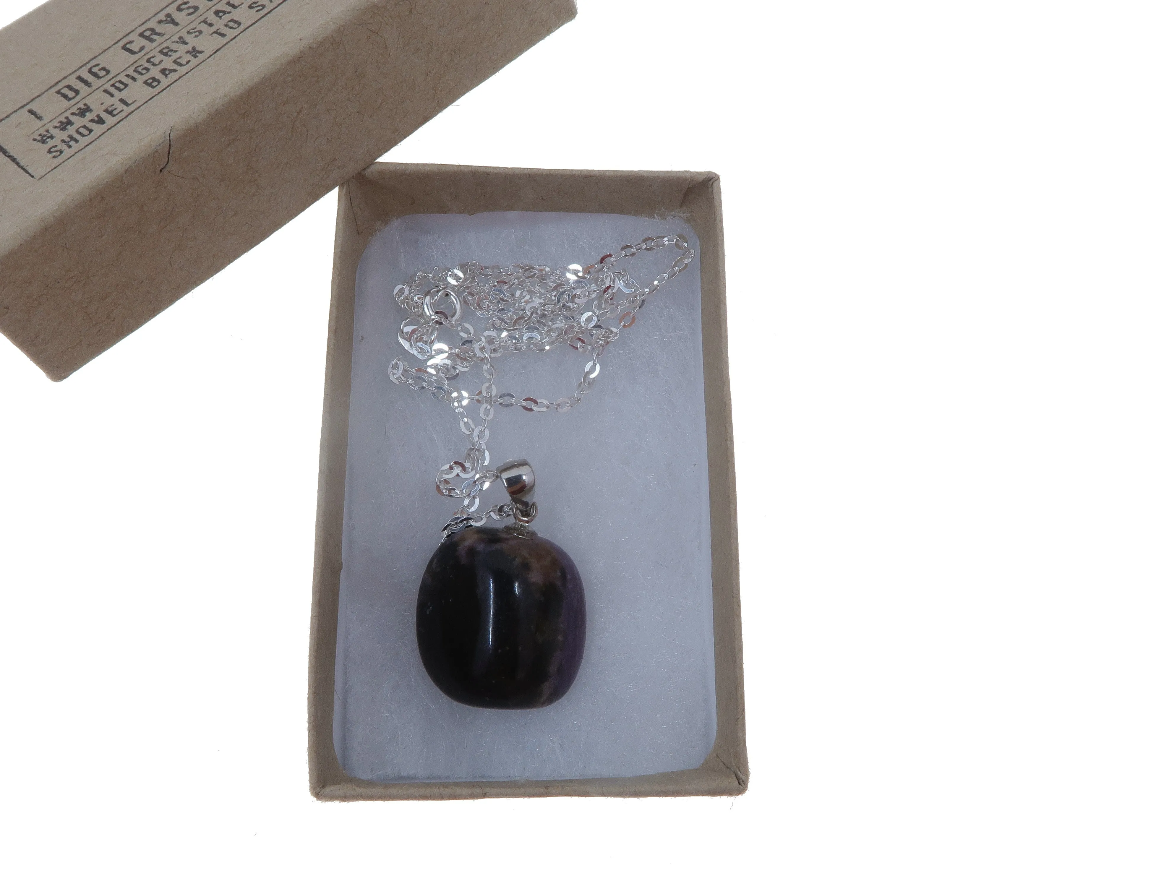 Charoite Necklace Rich Purple Healing Gemstone on Sterling Silver