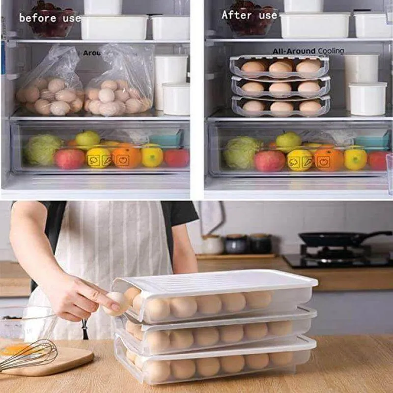 Creative Auto Roll Egg Storage Box