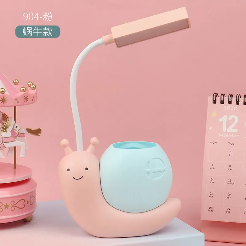 Creative Snail Table Lamp with Pen Holder