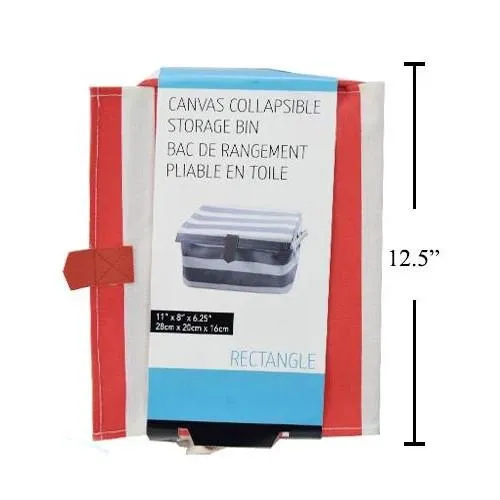 CTG Collapsible Canvas Storage Bin 11"x8" - Assorted Colours